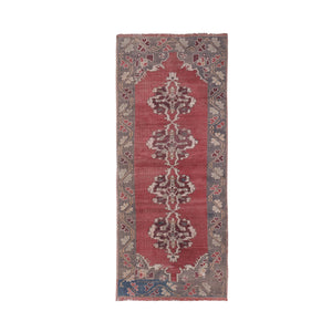 Vintage Turkish Anatolian Runner Rug 3'3'' x 7'8''