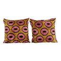 Silk Ikat Velvet Pillow Cover Set of 2 | 24'' x 24''
