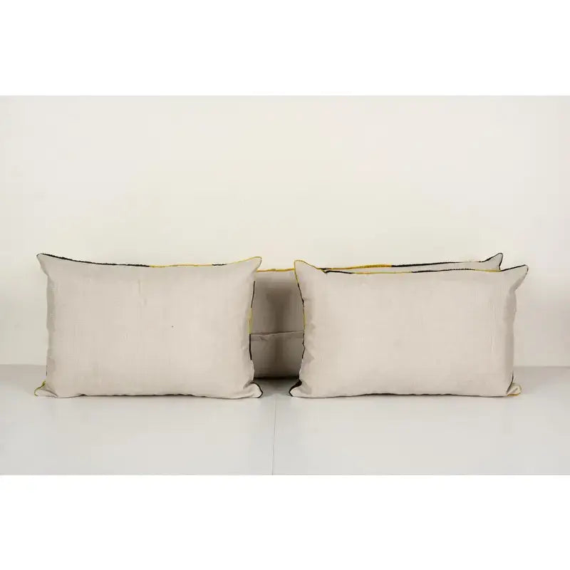 Silk Ikat Velvet Pillow Cover Set of 2 | 16'' x 24''