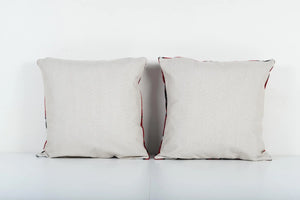 Silk Ikat Velvet Pillow Cover Set of 2 | 20'' x 20''