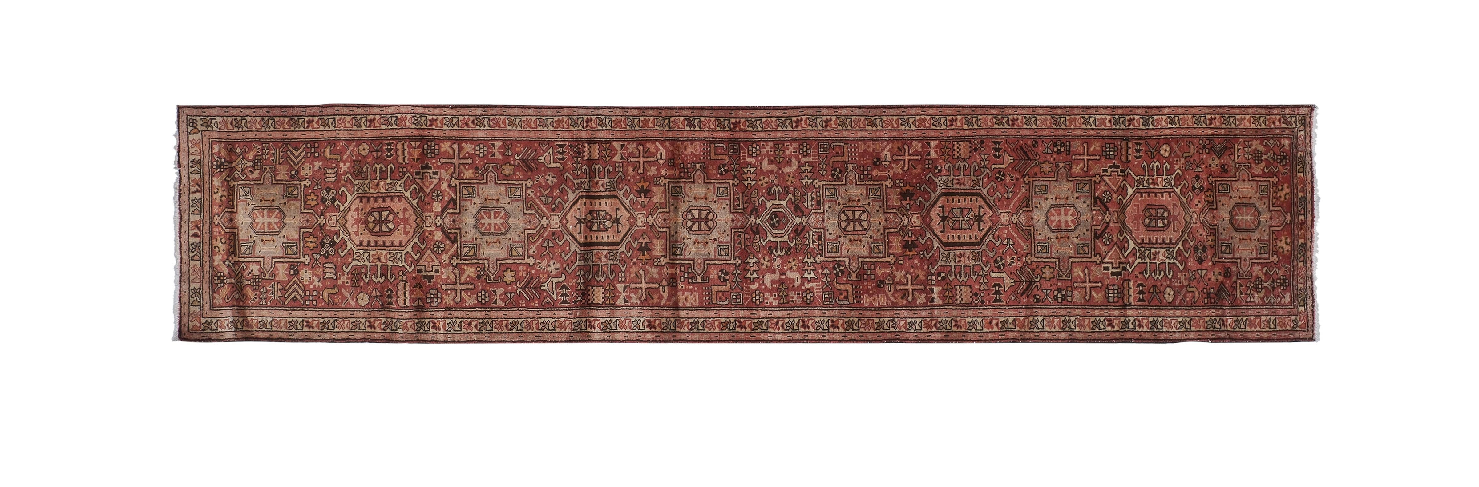Vintage Caucasian Runner Rug 2'9'' x 12'7''