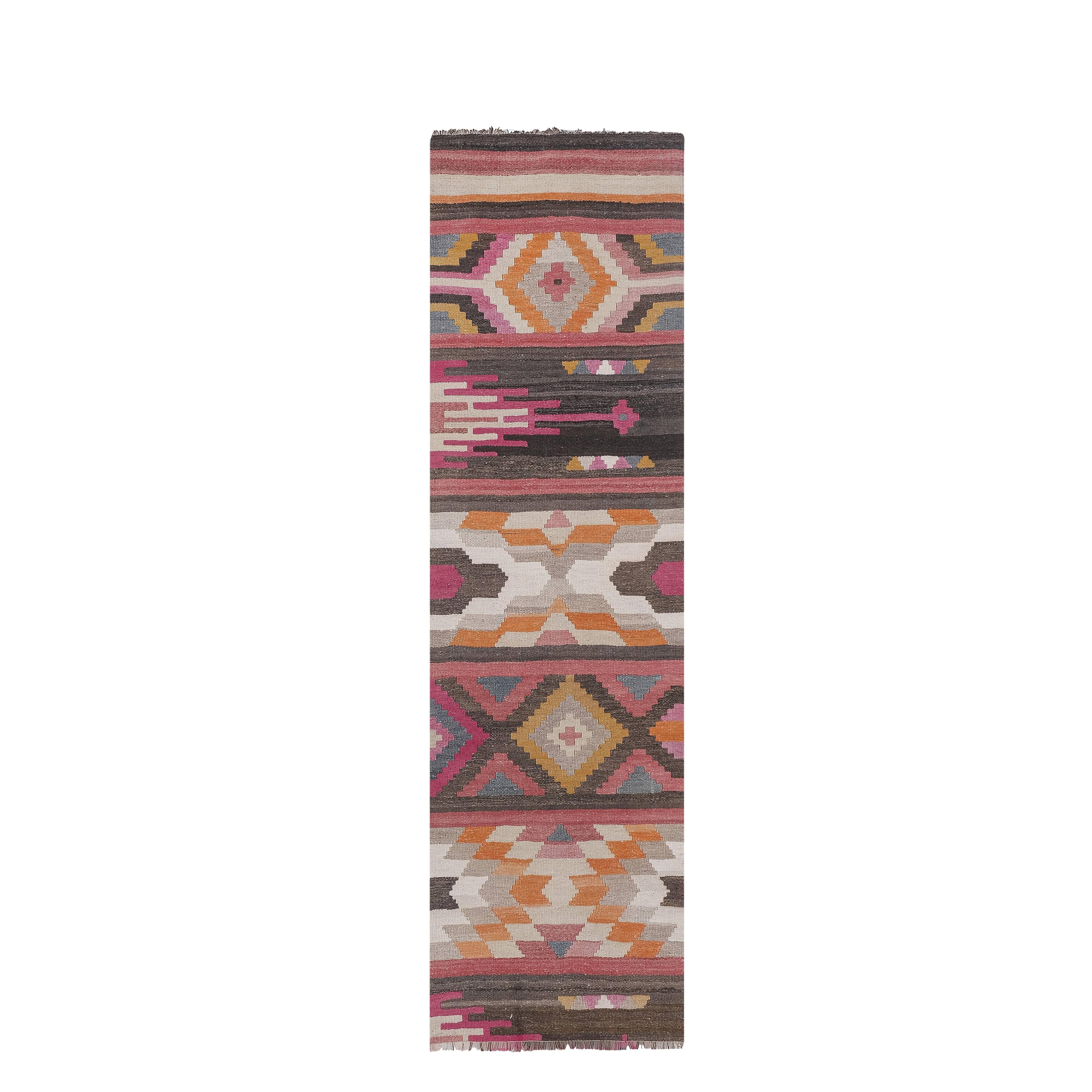Vintage Turkish Kilim Runner 2'7'' x 9'