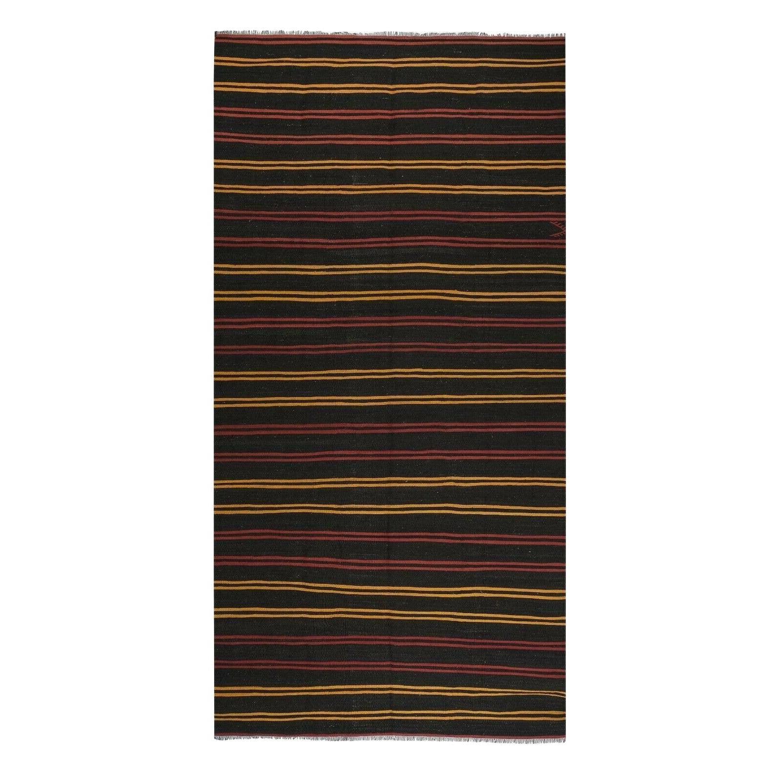Vintage Turkish Kilim Rug 7'6'' x 13'9''