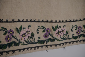 Vintage Aubusson Floral Kilim Rug 5'2'' x 8'2''