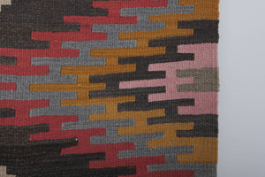 Vintage Turkish Kilim Runner 2'5'' x 12'7''