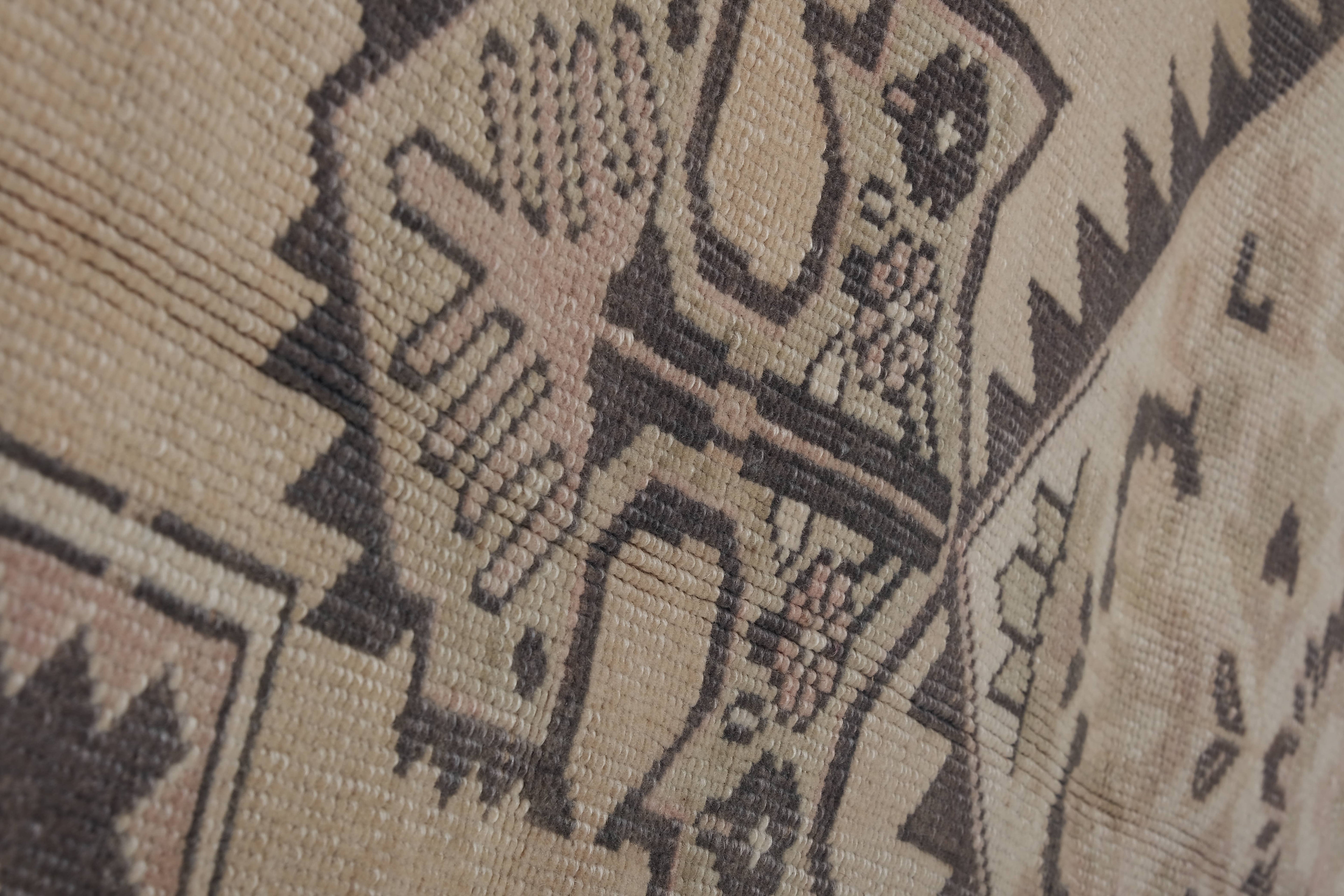 Vintage Turkish Konya Rug 7'7'' x 12'2''