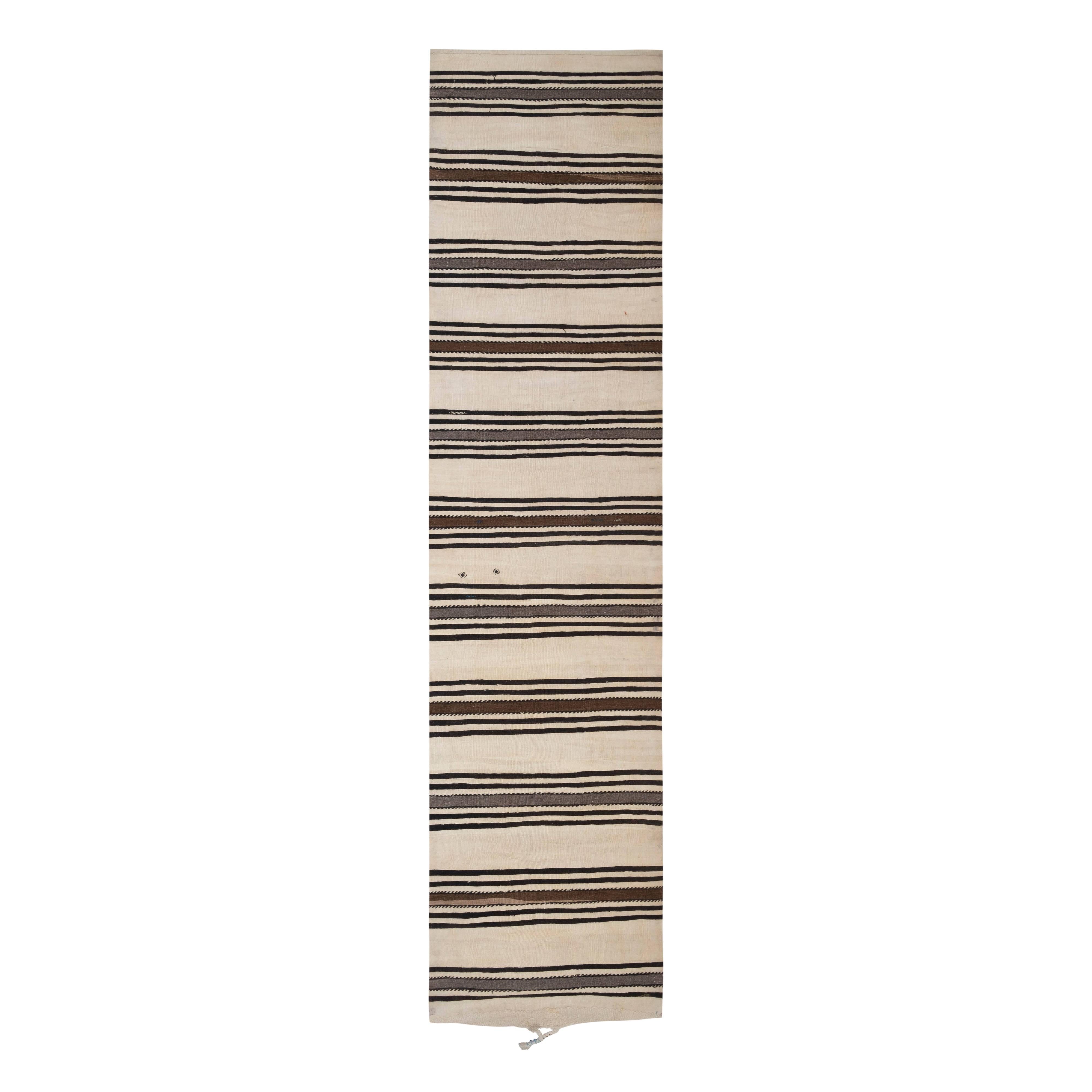 Vintage Turkish Kilim Runner 3'10'' x 14'11''