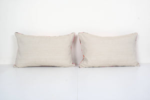 Silk Ikat Velvet Pillow Cover Set of 2 | 15'' x 23''