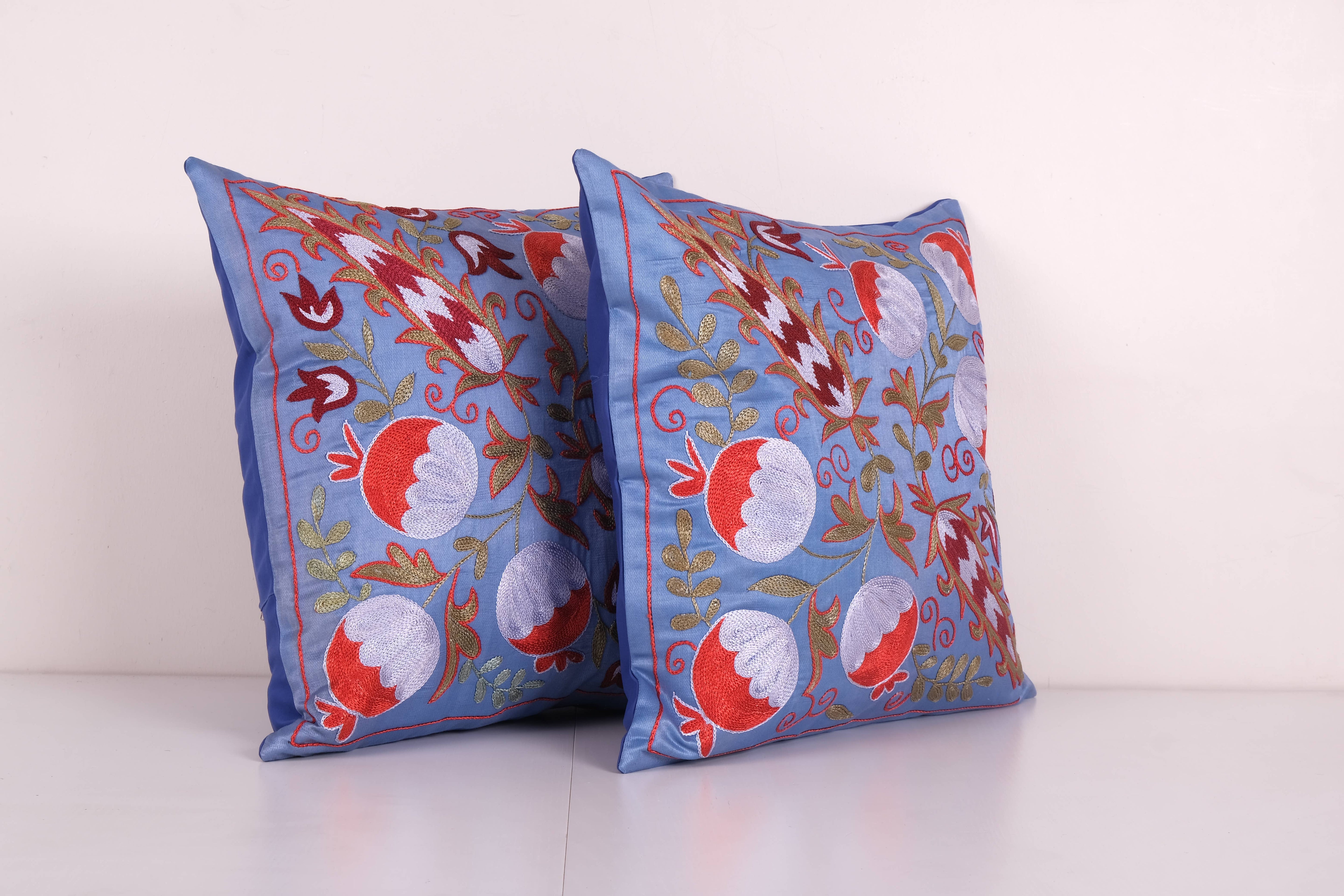 Silk Suzani Pillow Cover Set of 2 | 19'' x 19''