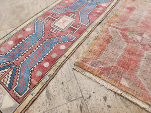 Vintage Turkish Yastik Rug Set of 2 | 1'9'' x 2'8'' & 1'8'' x 4'1''