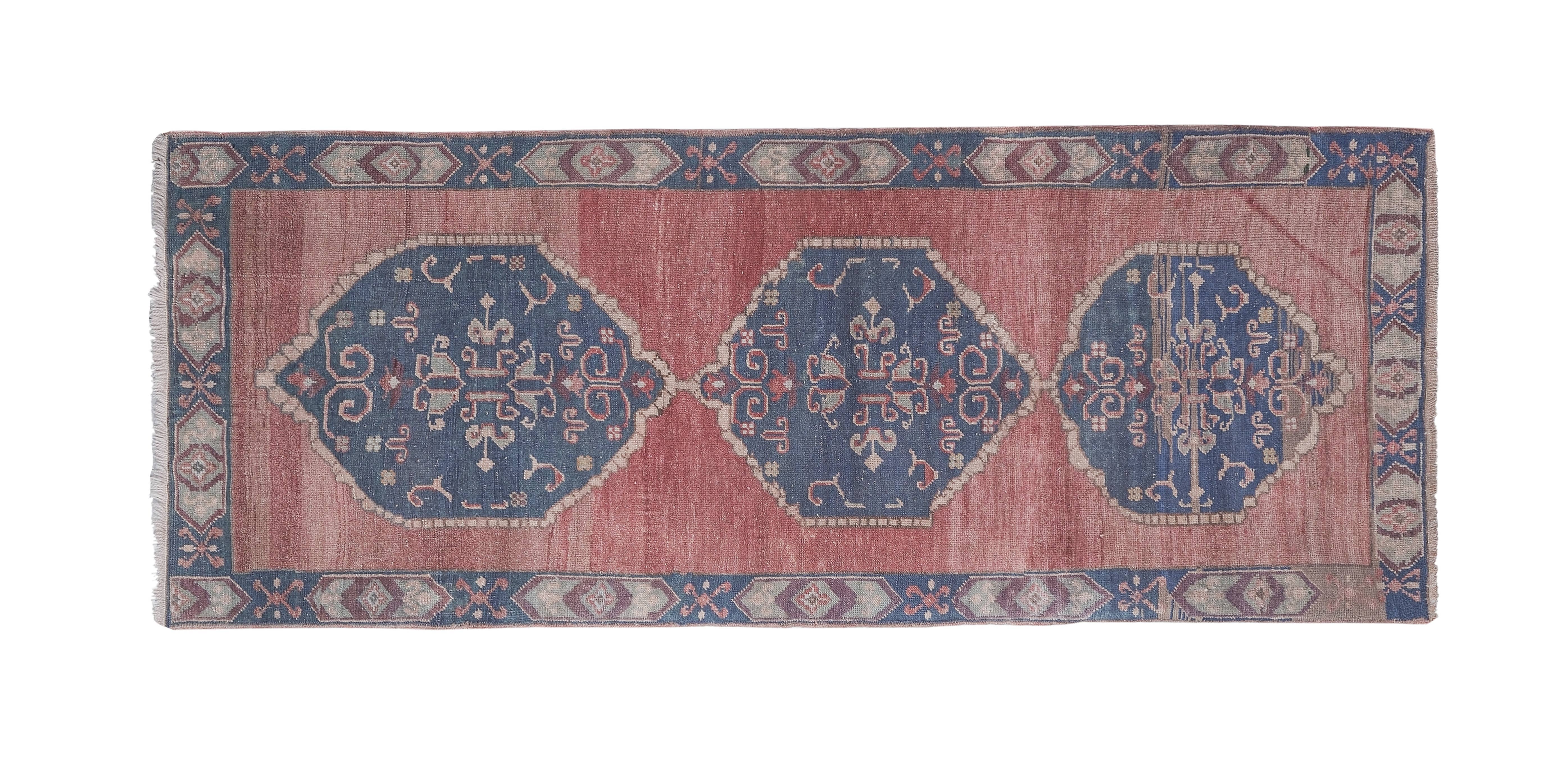 Vintage Turkish Runner Rug 3'3'' x 8'6''