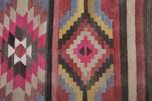 Vintage Turkish Kilim Runner 2'6'' x 24'3''
