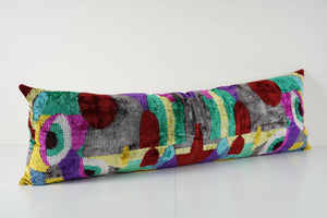 Silk Ikat Velvet Pillow Cover | 16'' x 49''