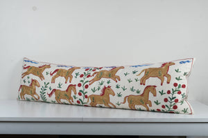 Horse Suzani Bedding Pillow Cover | 1'6'' x 5'1''