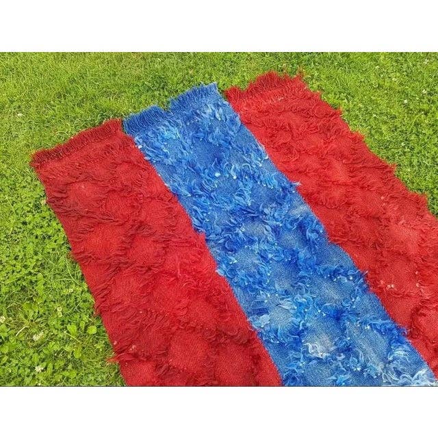Vintage Turkish Shaggy Tulu Rug 3'10'' x 4'2''