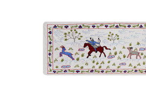 Horse Silk Suzani Wall Hanging & Bedspread 1'8'' x 6'1''