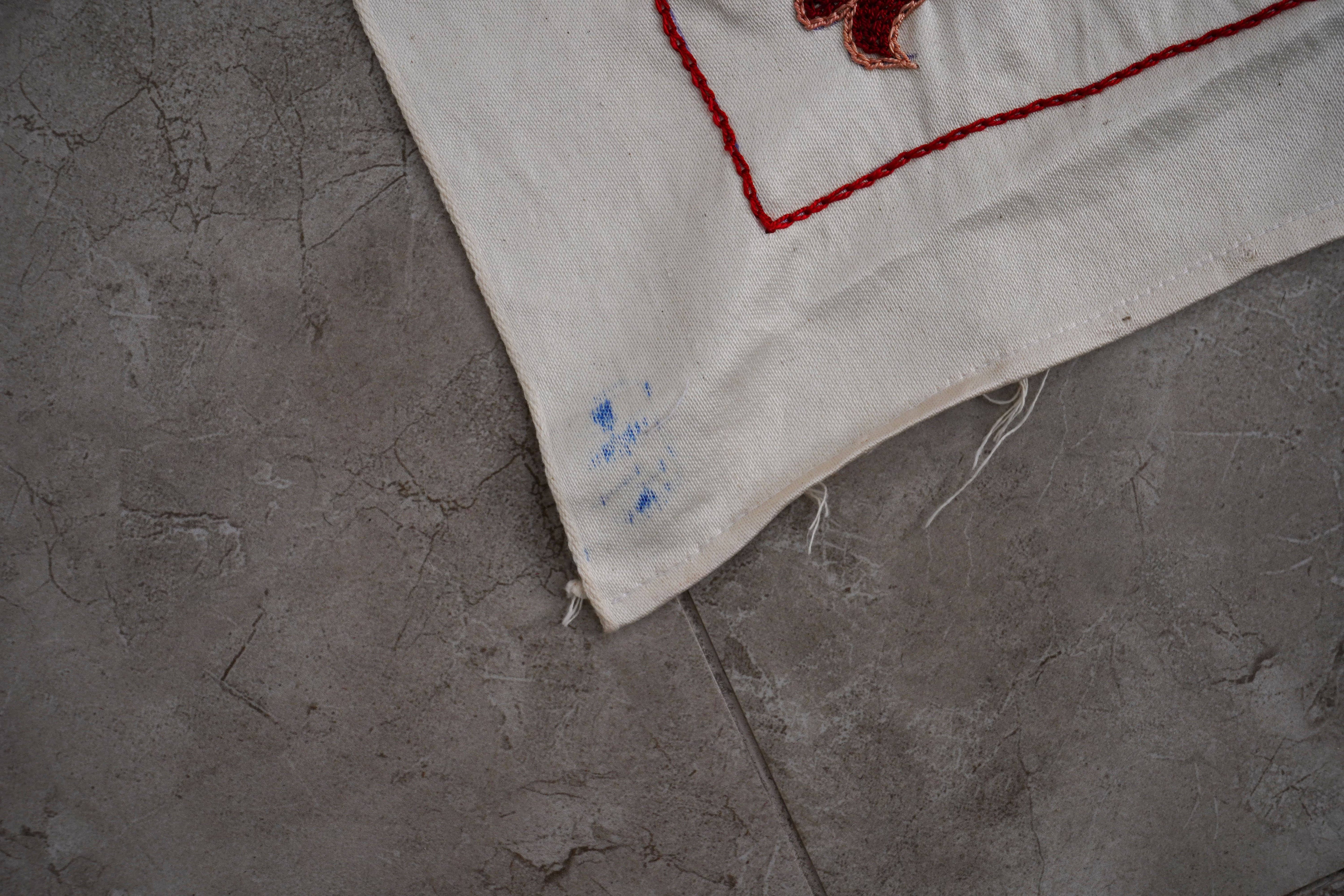 Hand-Embroidered Suzani Wall Hanging & Bedspread 1'8'' x 6'1''