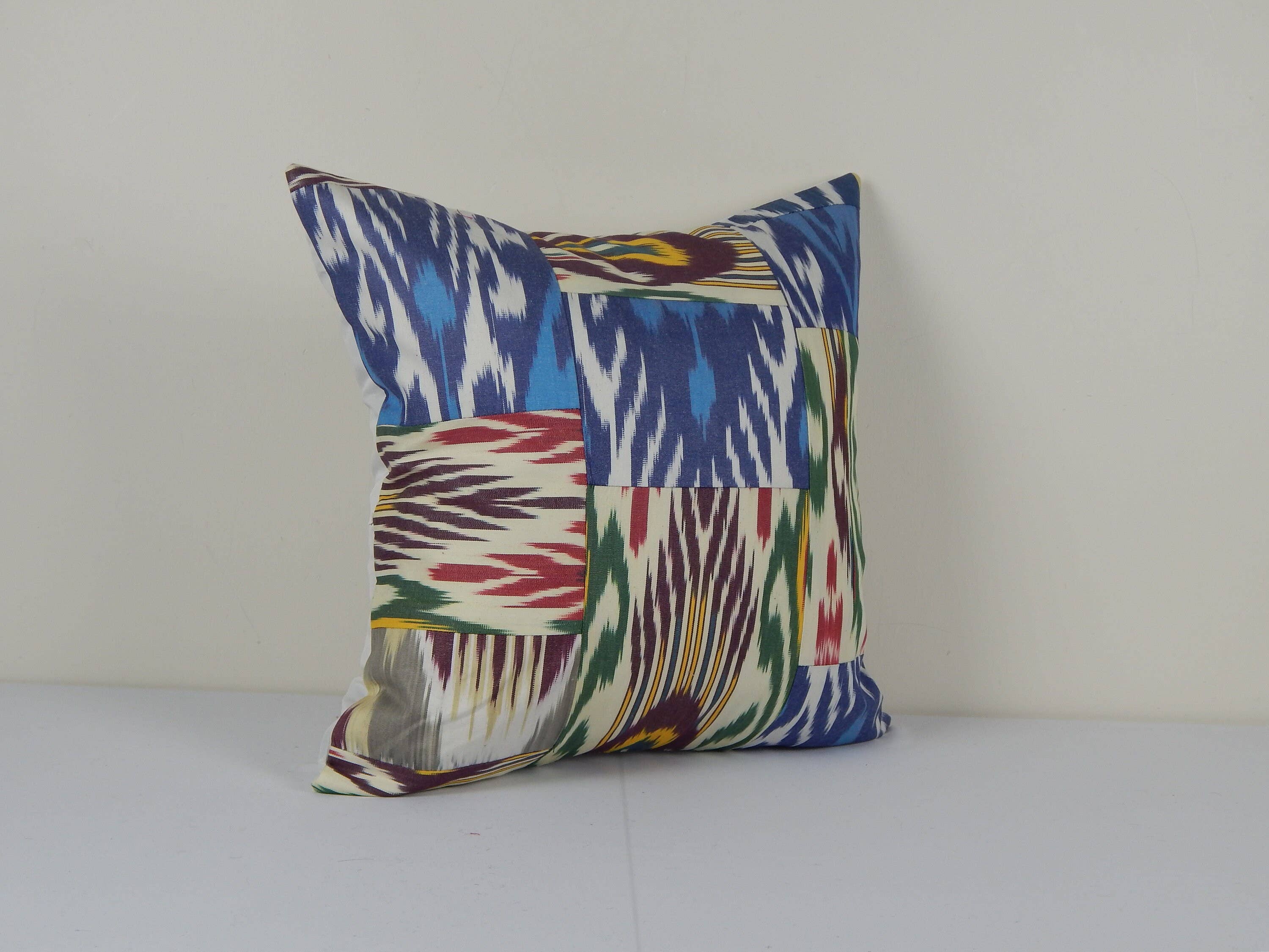 Silk Ikat Velvet Pillow Cover | 20'' x 20''