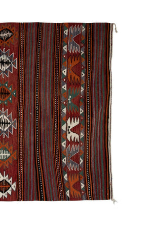 Vintage Turkish Kilim Runner 4'7'' x 9'10''