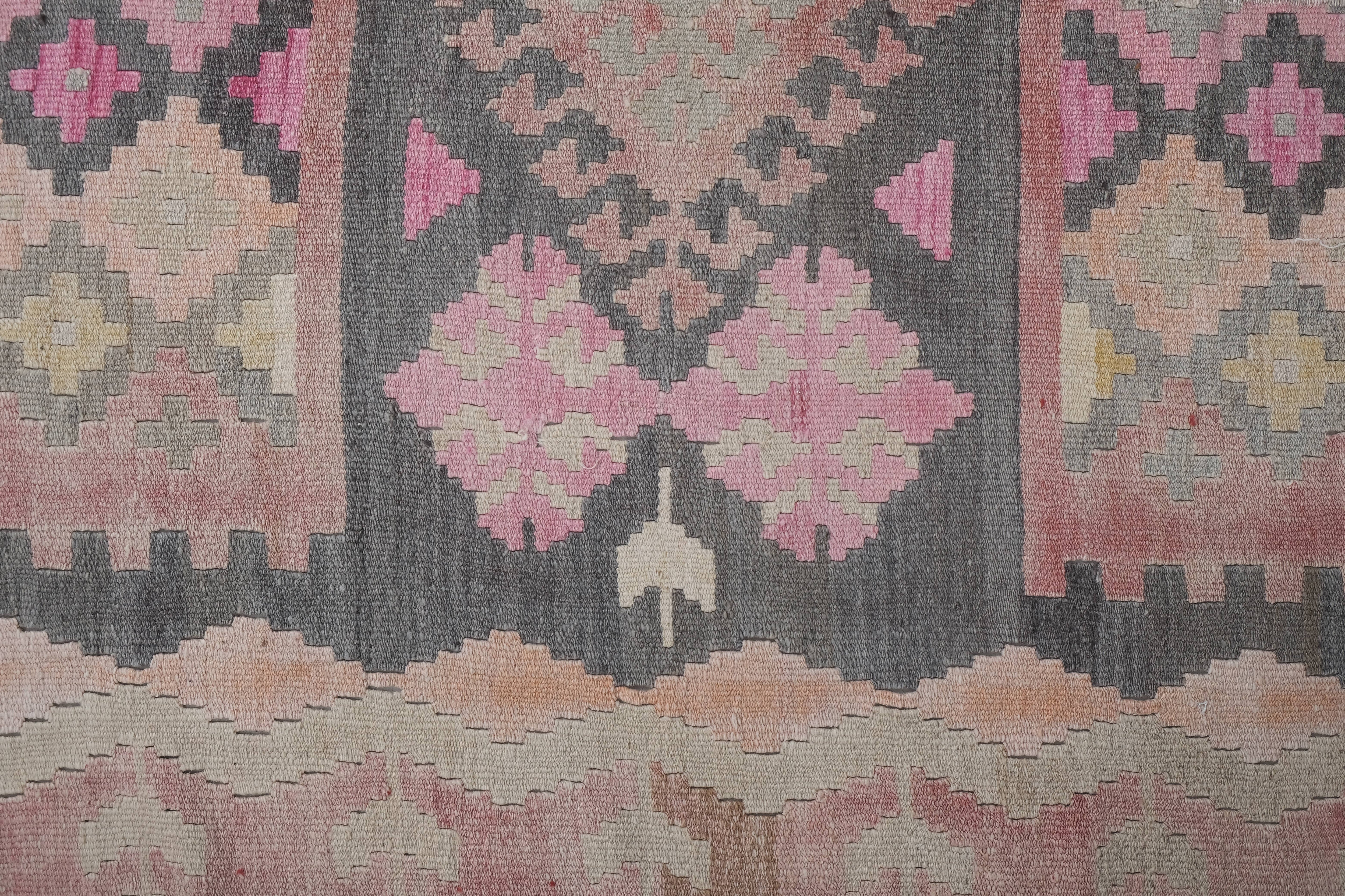Vintage Turkish Kilim Runner 2'5'' x 22'6''