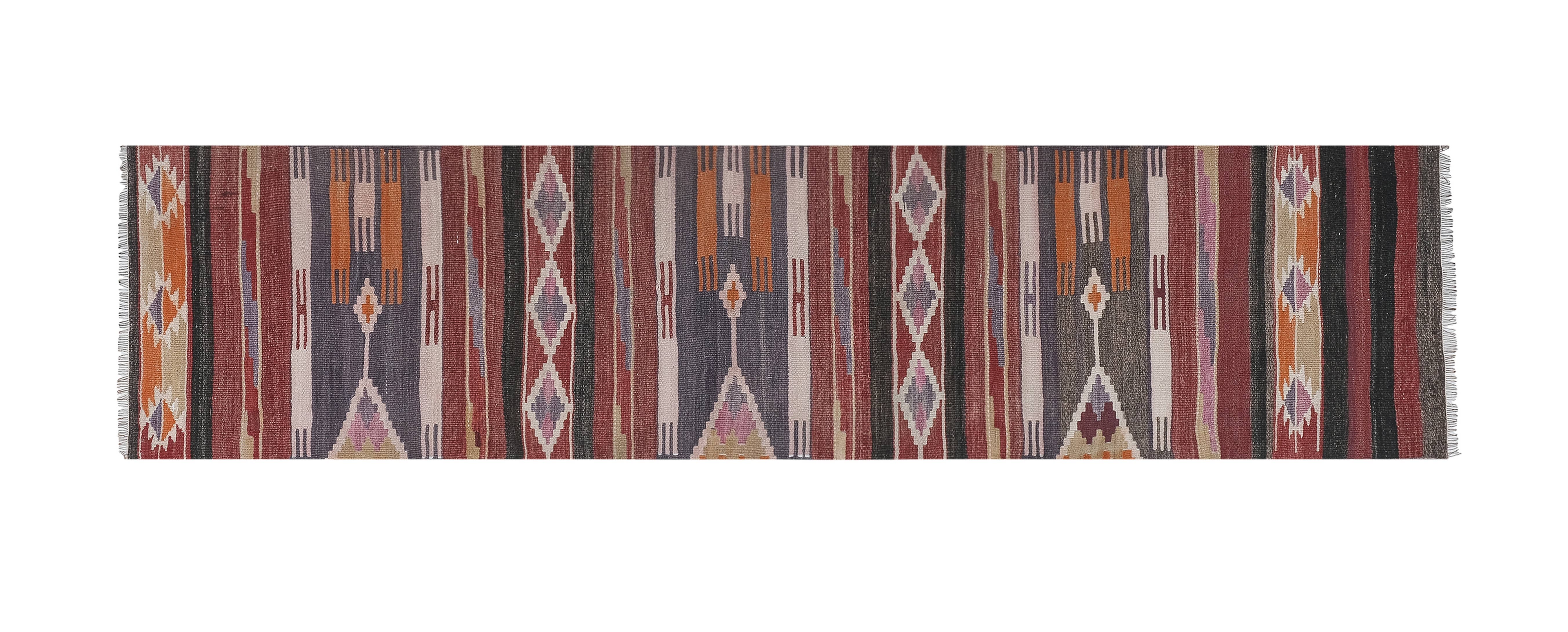 Vintage Turkish Anatolian Kilim Runner 2'7'' x 10'9''