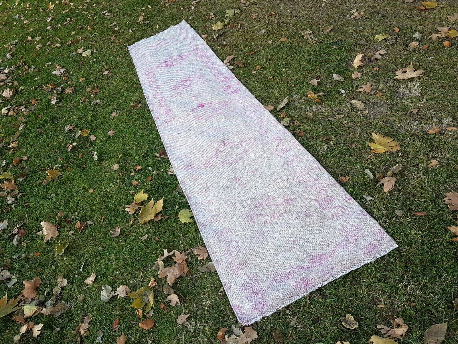 Vintage Kurdish Oushak Runner 2'4'' x 11'1''