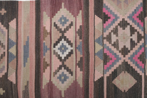 Vintage Turkish Kilim Runner 2'8'' x 24'8''