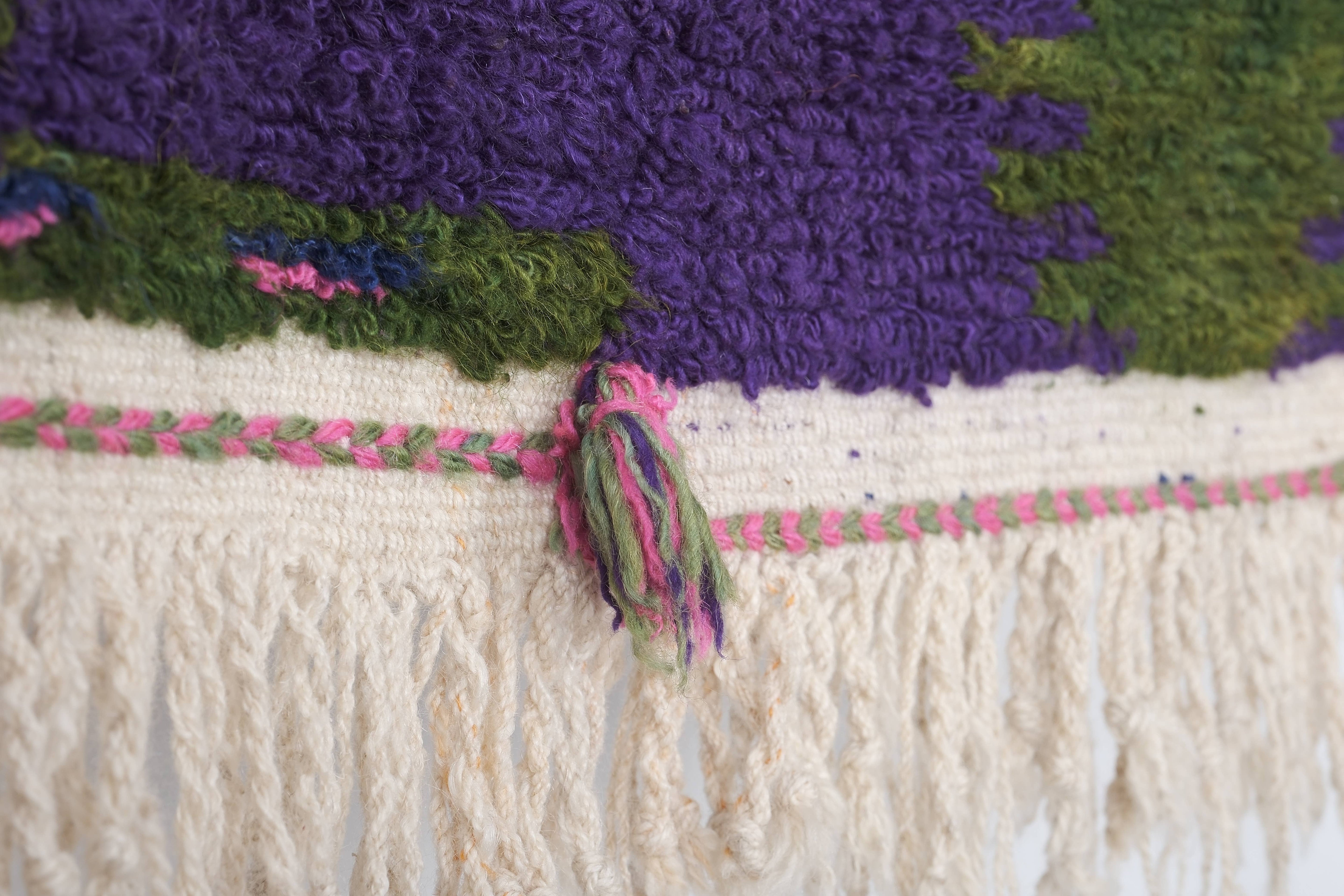 Vintage Turkish Shaggy Tulu Rug 45'' x 55''