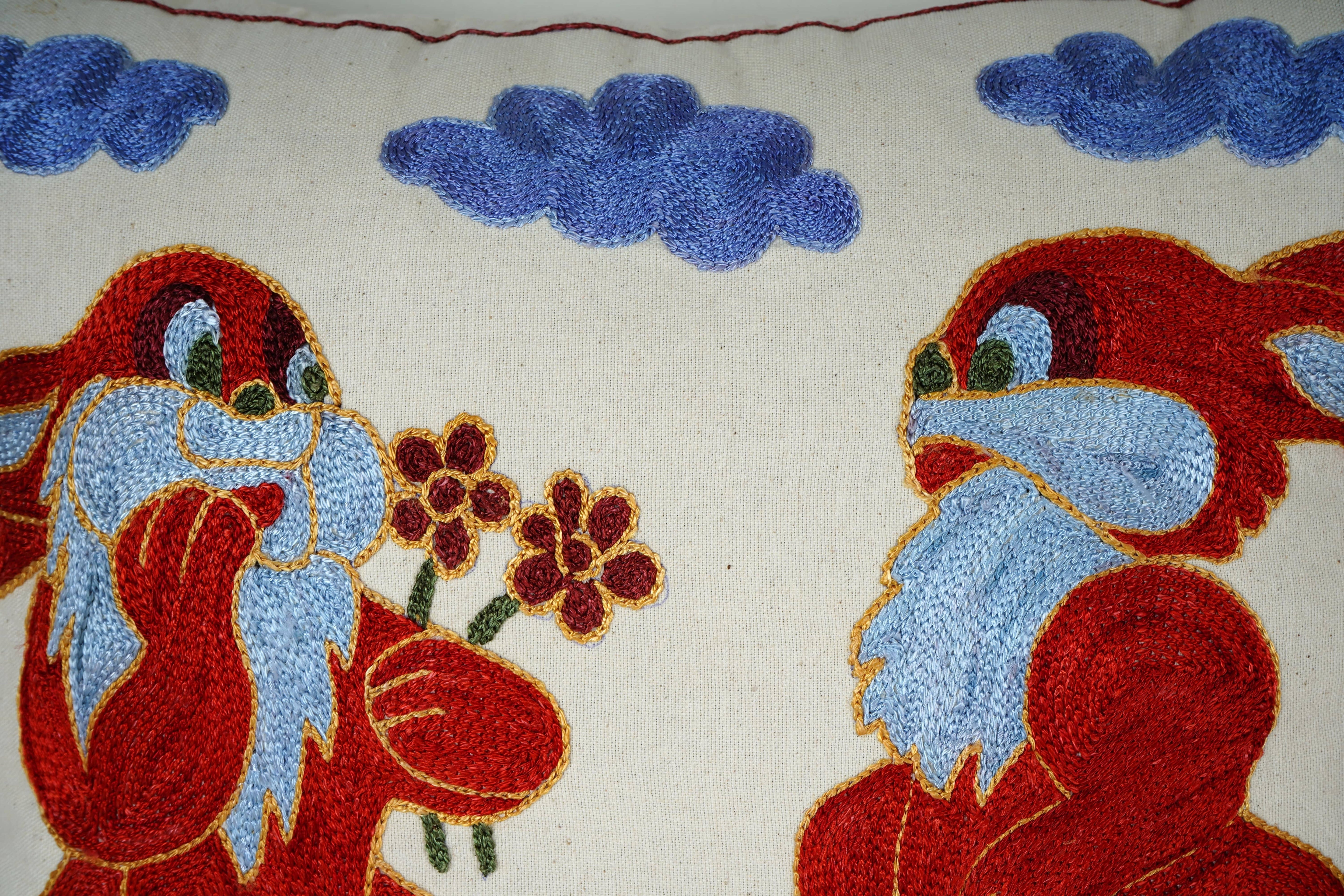Bunny Suzani Pillow Cover Set of 2 | 19'' x 19''