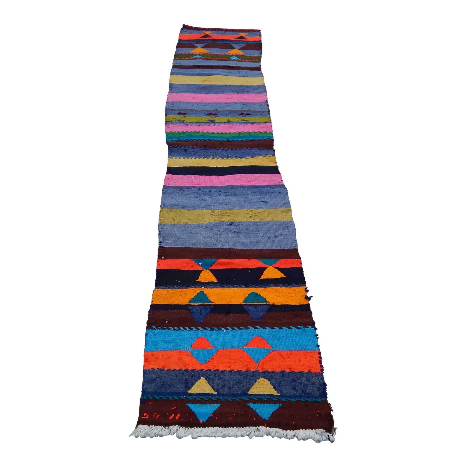 Vintage Turkish Kilim Runner 1'7'' x 8'2''