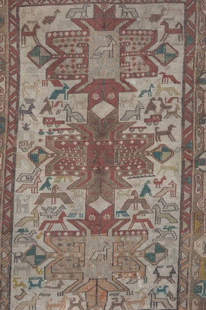 Vintage Turkish Kilim Rug 39'' x 56''