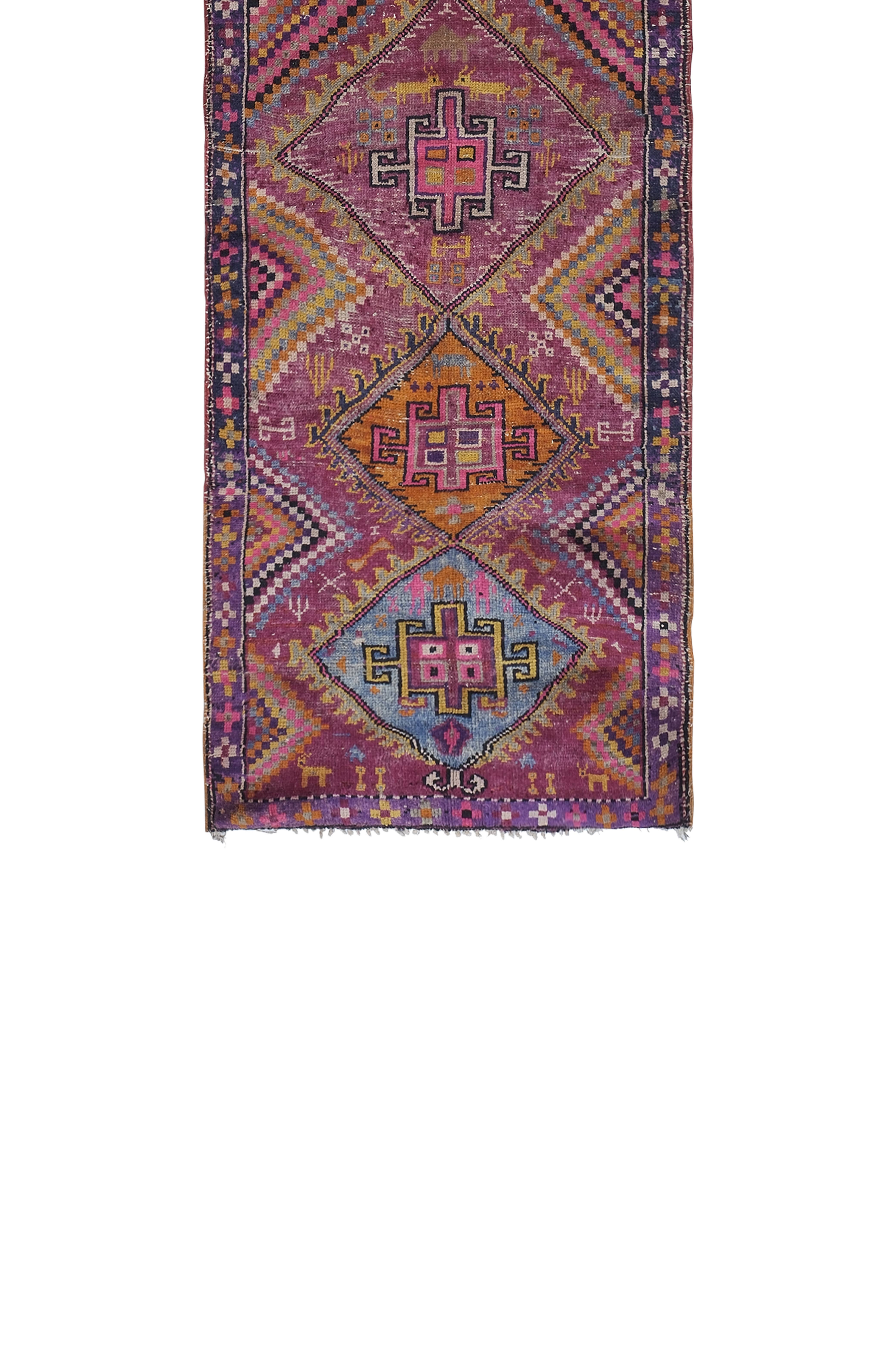 Vintage Herki Runner Rug 4'2'' x 12'1''