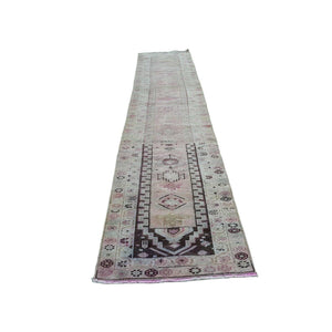 Vintage Kurdish Runner Rug 2'9'' x 13'