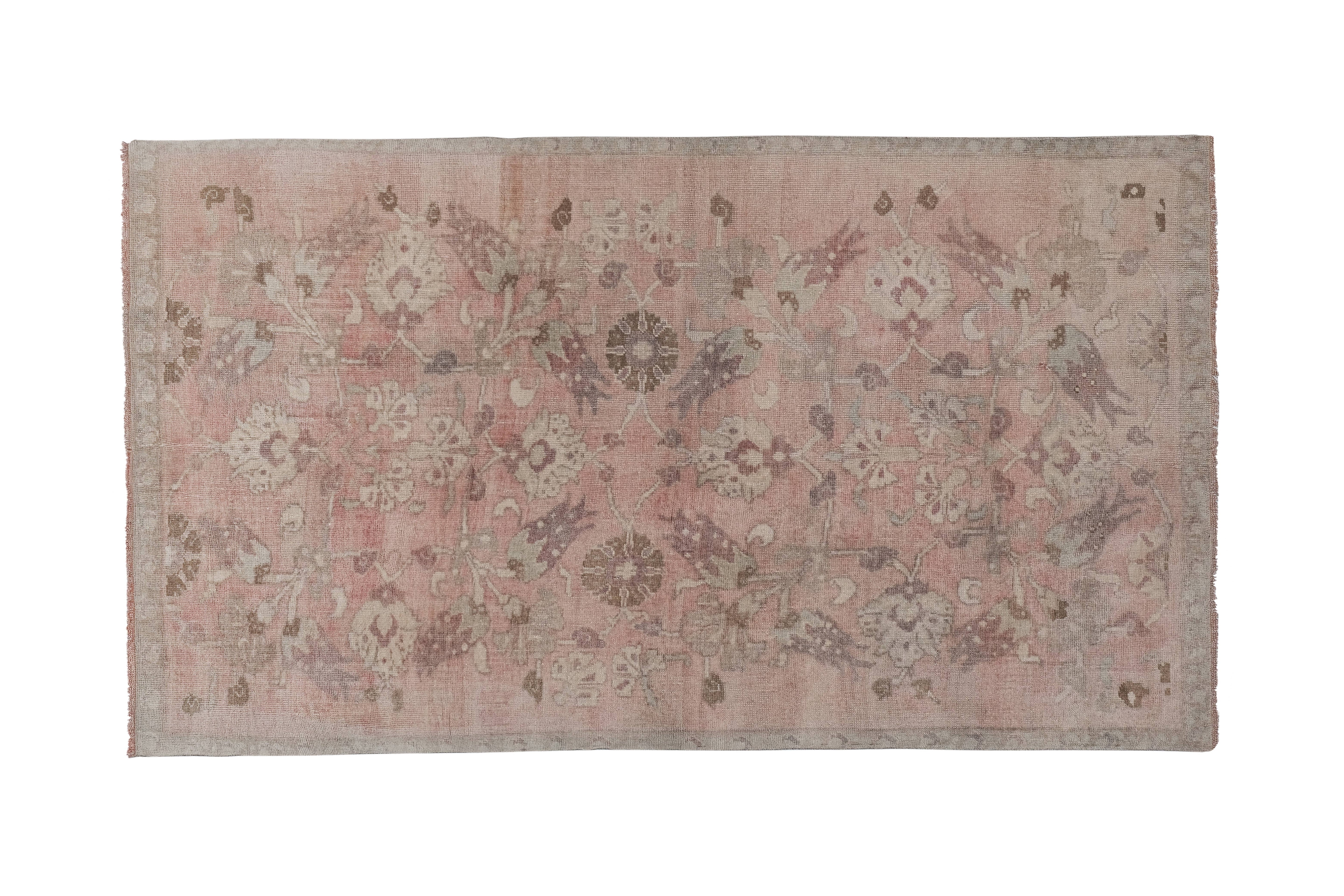 Vintage Turkish Karapinar Rug 4'7'' x 7'8''