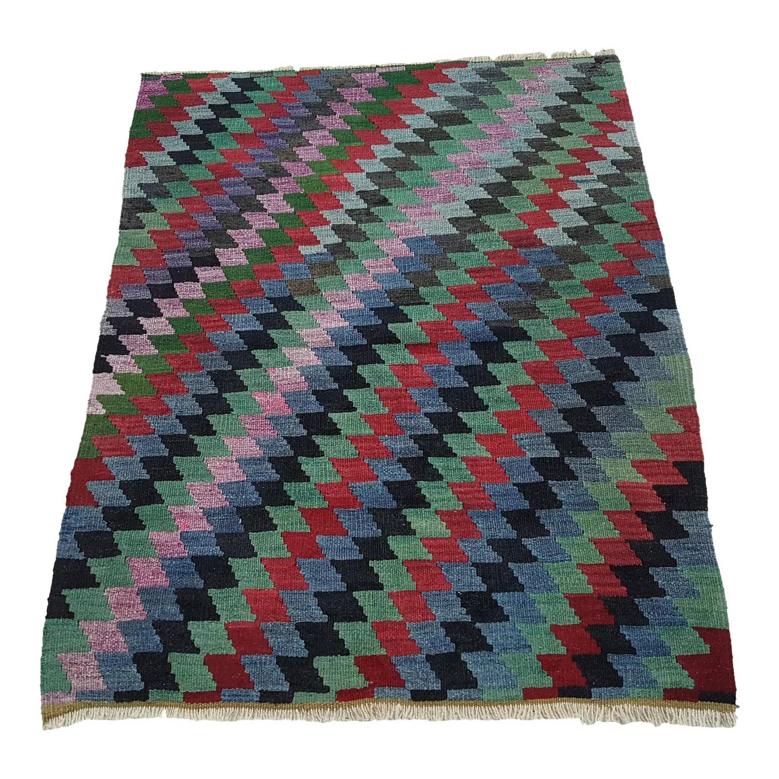 Vintage Turkish Kilim Rug 34'' x 43''
