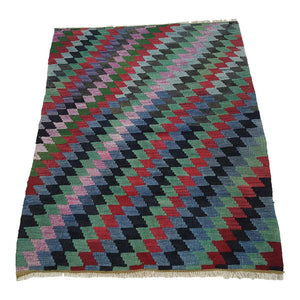Vintage Turkish Kilim Rug 34'' x 43''