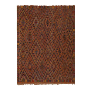 Vintage Turkish Kilim Rug 5'4'' x 7'7''