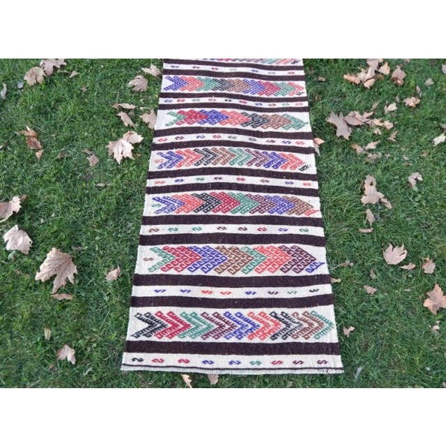 Vintage Turkish Runner Rug 2' x 10'11''