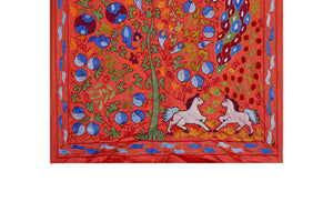 Peacock Silk Suzani Wall Hanging & Bedspread | 3'4'' x 6'1''