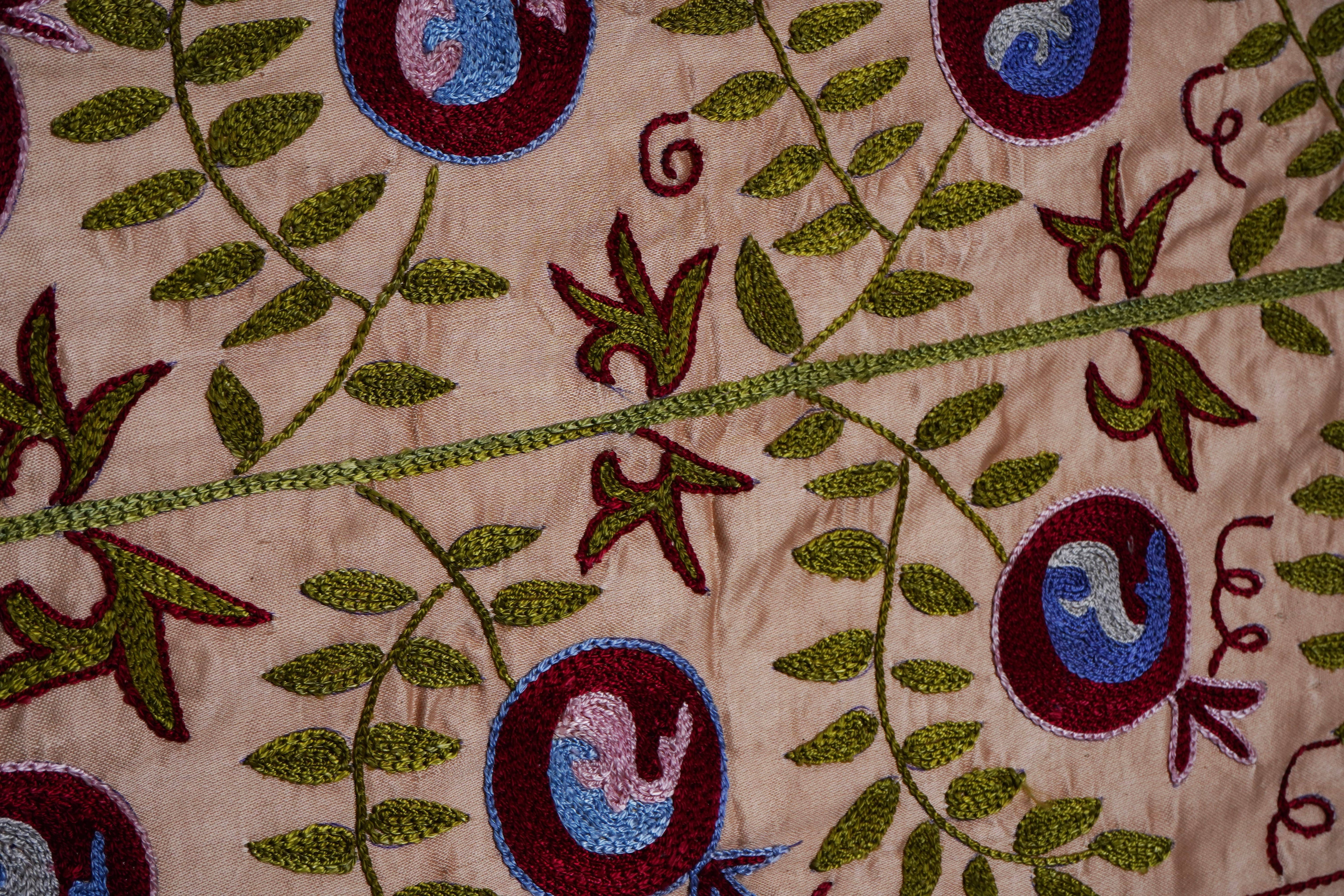 Hand-Embroidered Suzani Runner 1'9'' x 6'3''