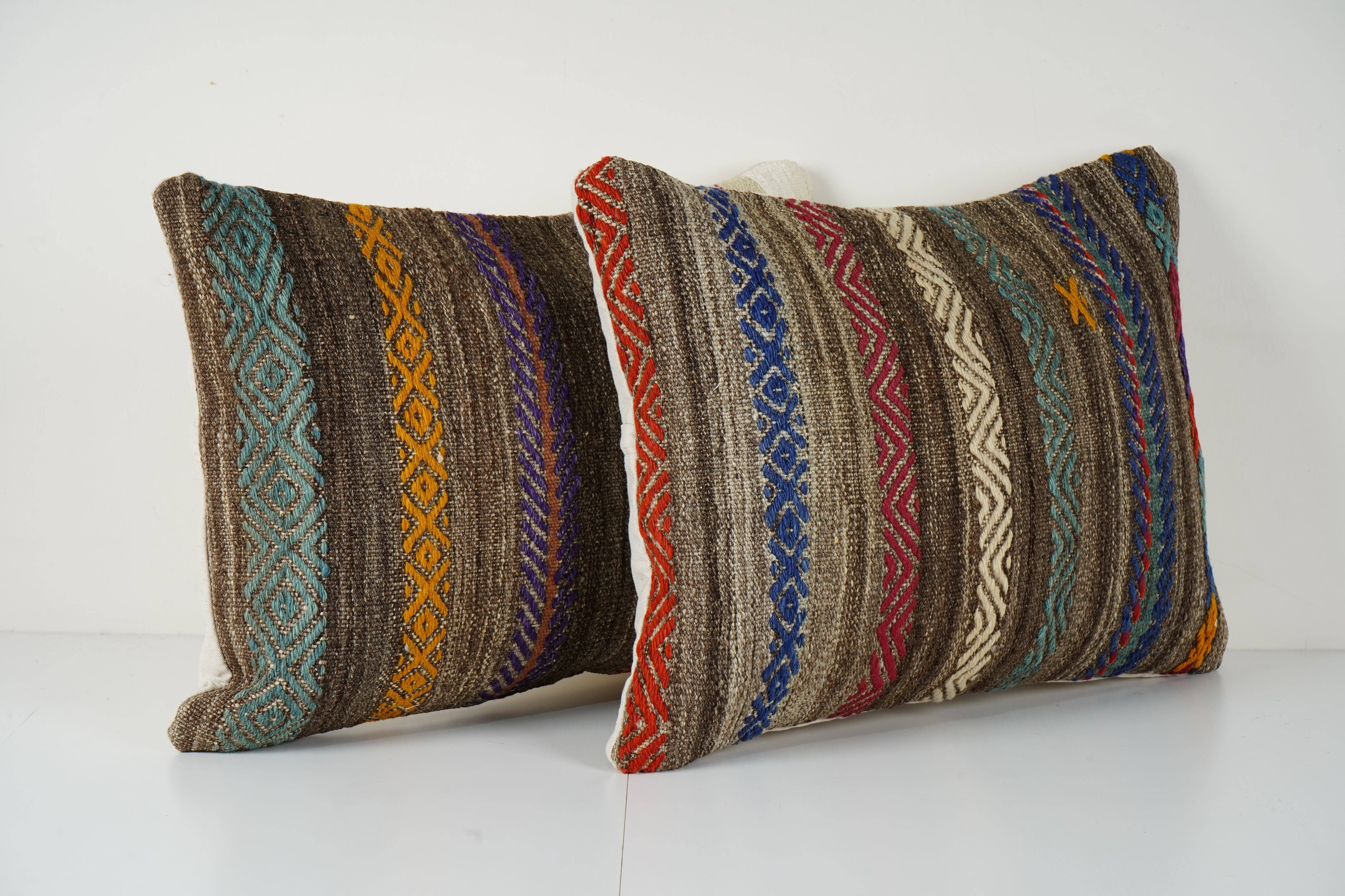 Kilim Pillow Cover Set of 2 | 18'' x 24''