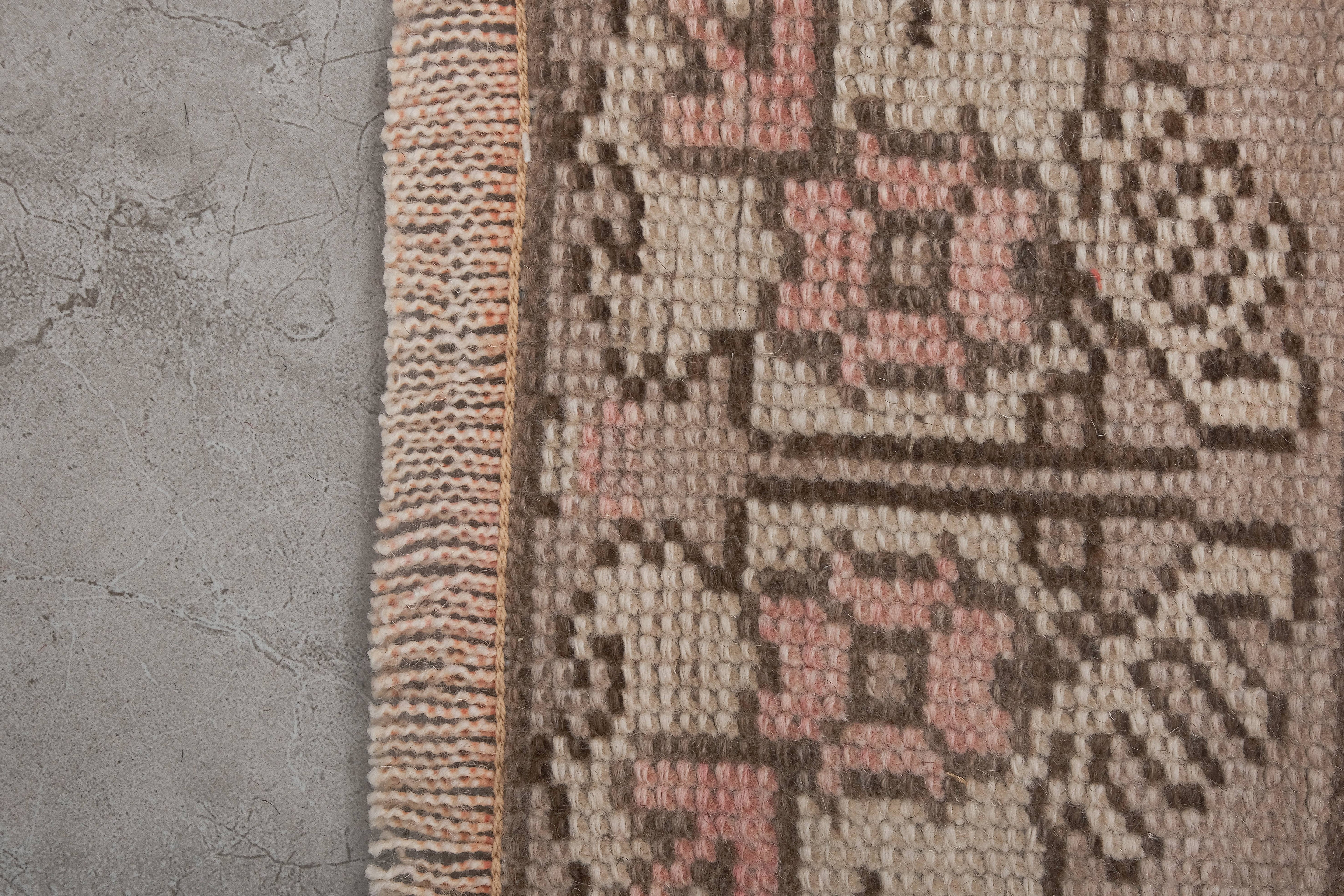 Vintage Turkish Karapinar Runner Rug 3'3'' x 21'4''