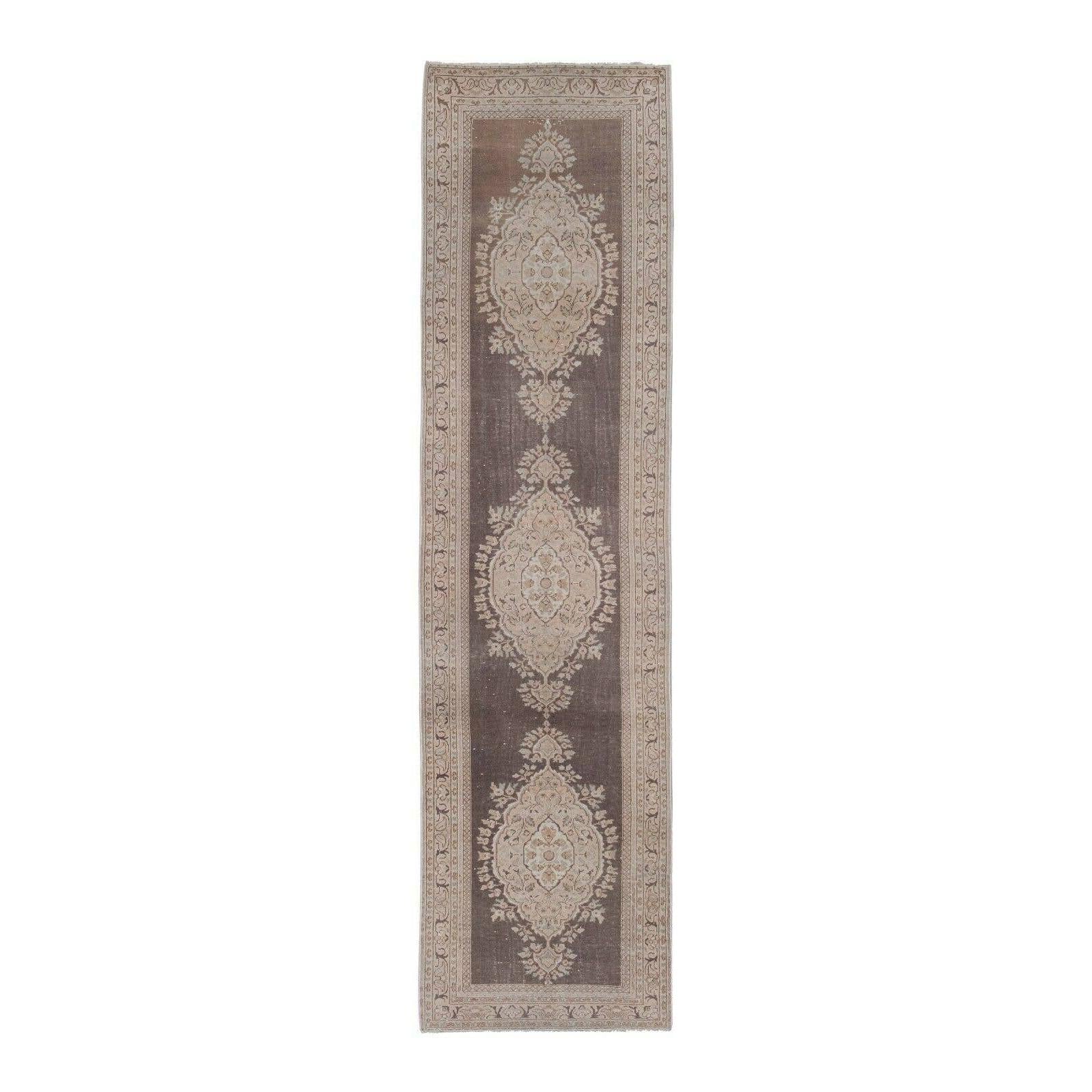 Vintage Turkish Konya Runner Rug 3' x 11'8''