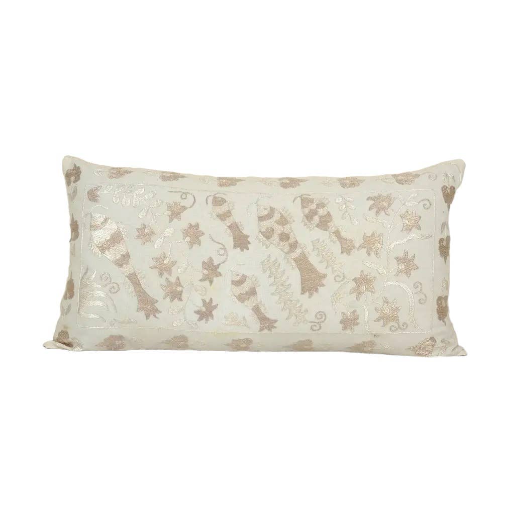Fish Suzani Bedding Pillow Cover | 16'' x 32''