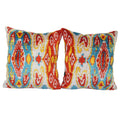 Silk Ikat Velvet Pillow Cover Set of 2 | 16'' x 16''