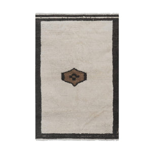 Vintage Checkered Turkish Tulu Rug 4'8'' x 7'