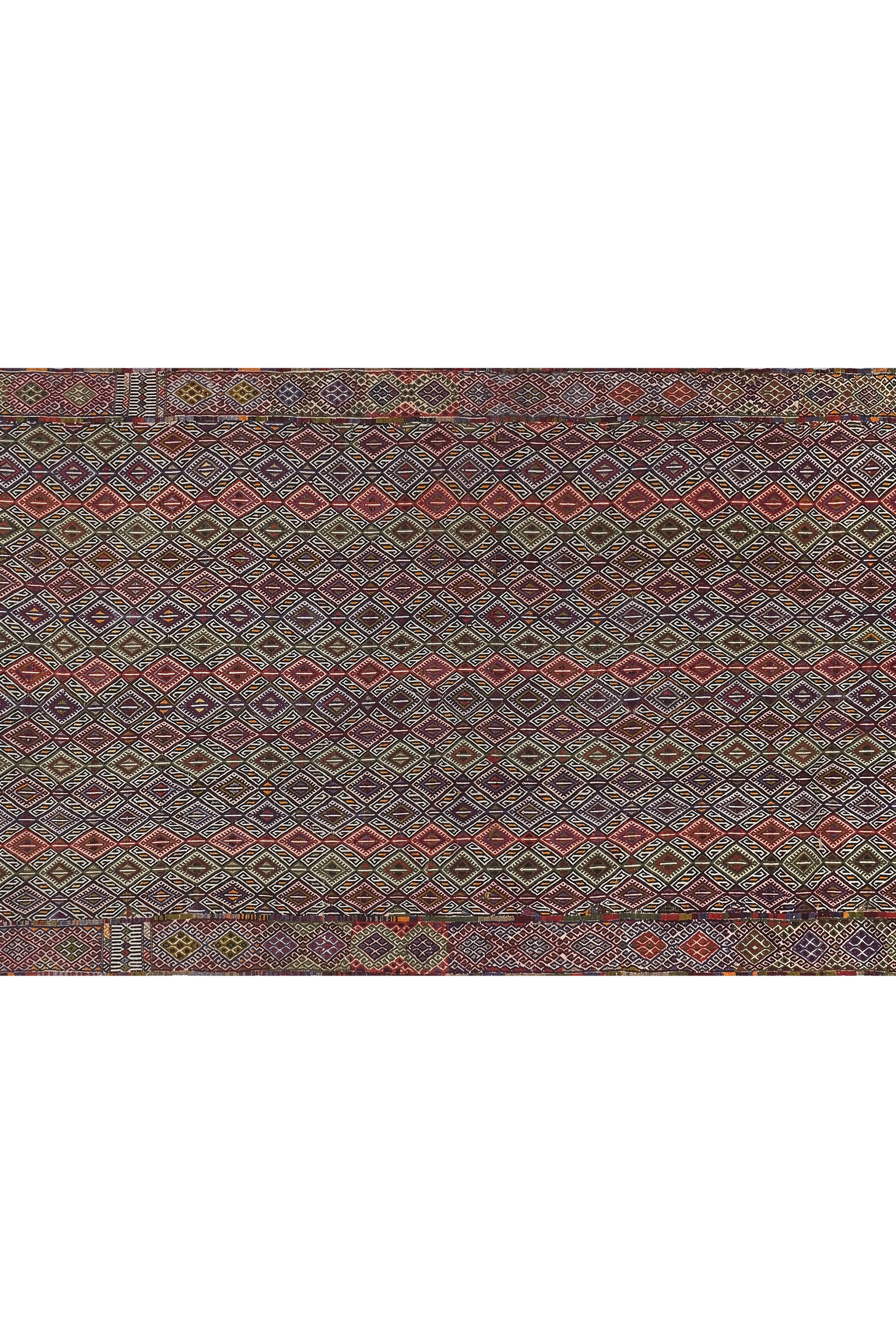Vintage Turkish Anatolian Kilim Rug 4'6'' x 11'7''