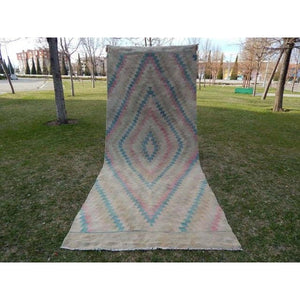 Vintage Turkish Kilim Runner 4'9'' x 11'1''