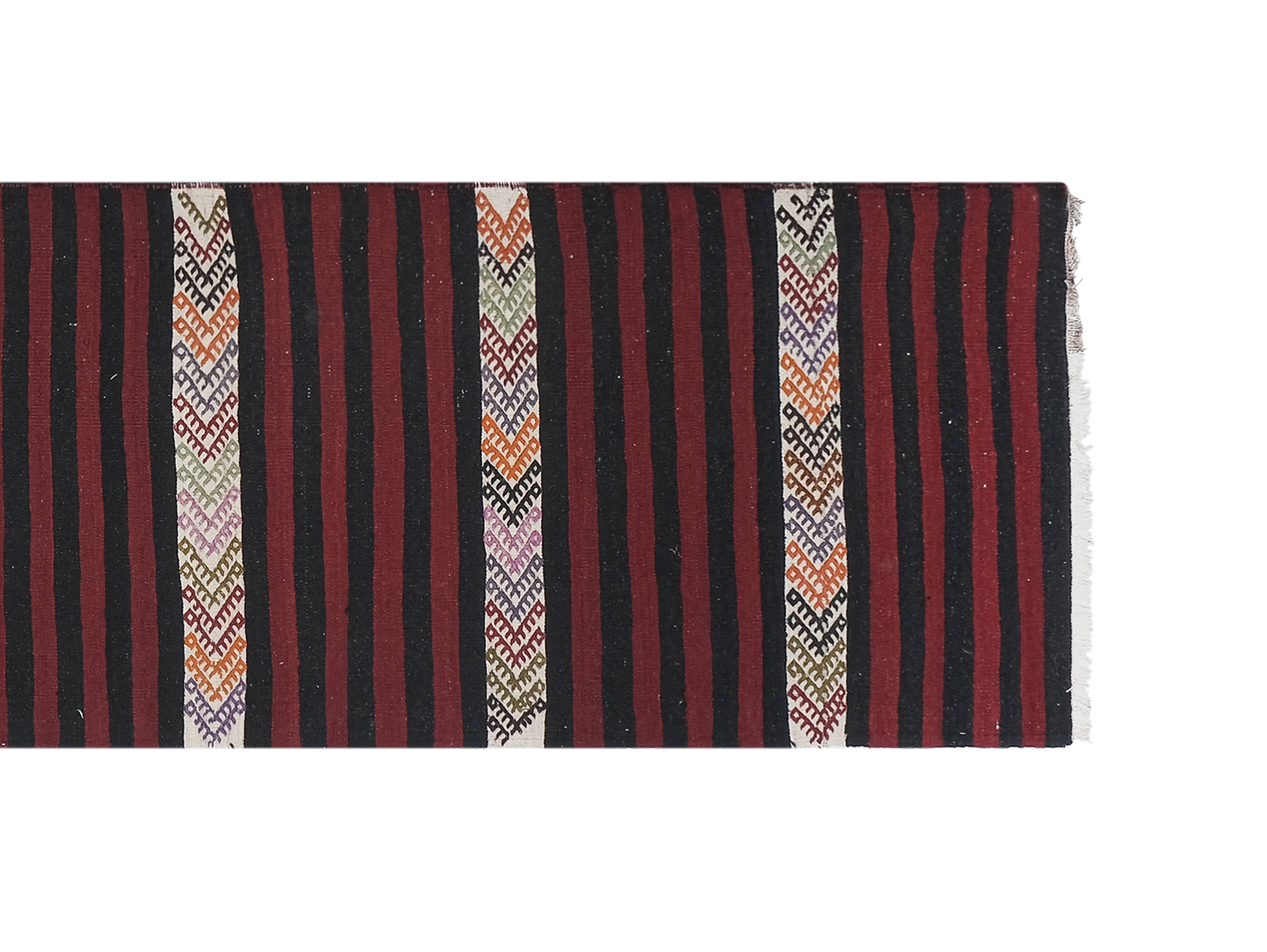 Vintage Turkish Kilim Runner 2'3'' x 10'2''