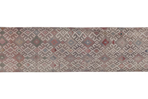 Vintage Turkish Kilim Runner 2'4'' x 8'10''